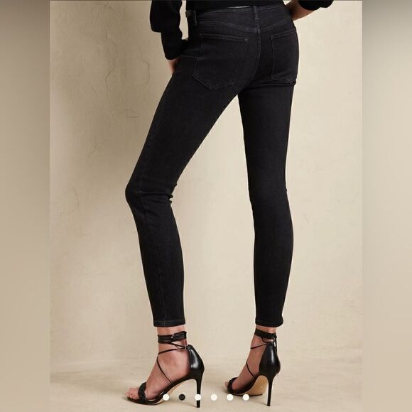 Banana Republic MID-RISE SKINNY JEAN Black size 28/6 Petite NWT Retail $80 - Picture 3 of 10